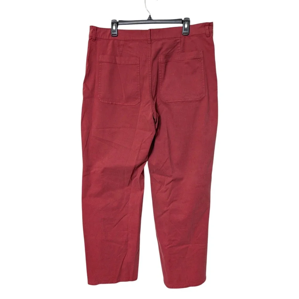 Madewell Emmett Wide-Leg Patch Pocket Pants Antique Rose Red Size 33‎ NEW